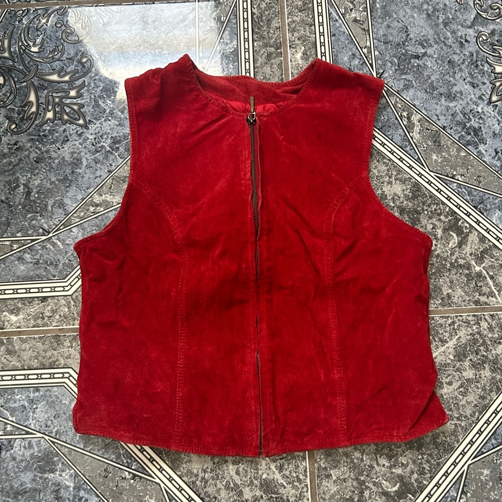 Red Suede Vest